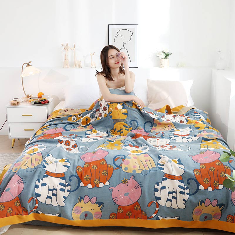 Reversible Cotton Quilt | 100% Organic Cotton | Cute Animal Design