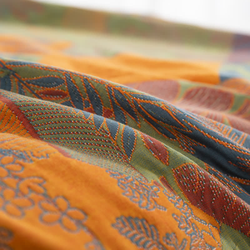 Cotton Gauze Quilt | Organic Cotton | Summer Leaf Pattern