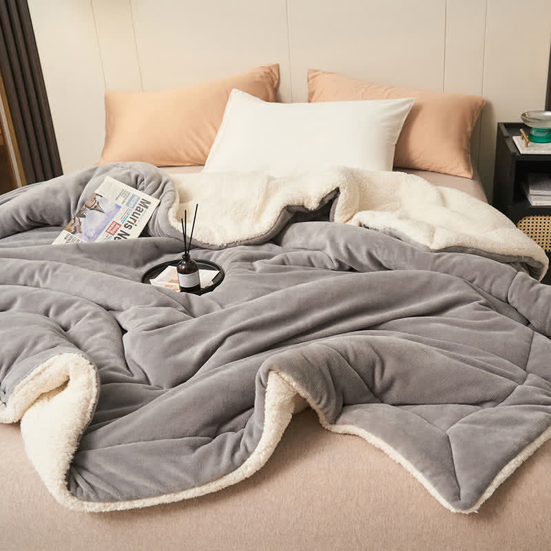 Double Velvet Throw Blanket | Soft Polyester | Full Size 71"W x 79"L