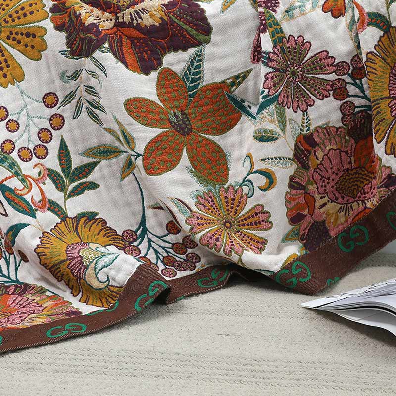 Reversible Cotton Quilt | Colorful Flower Patterns | Full, Queen, King Sizes