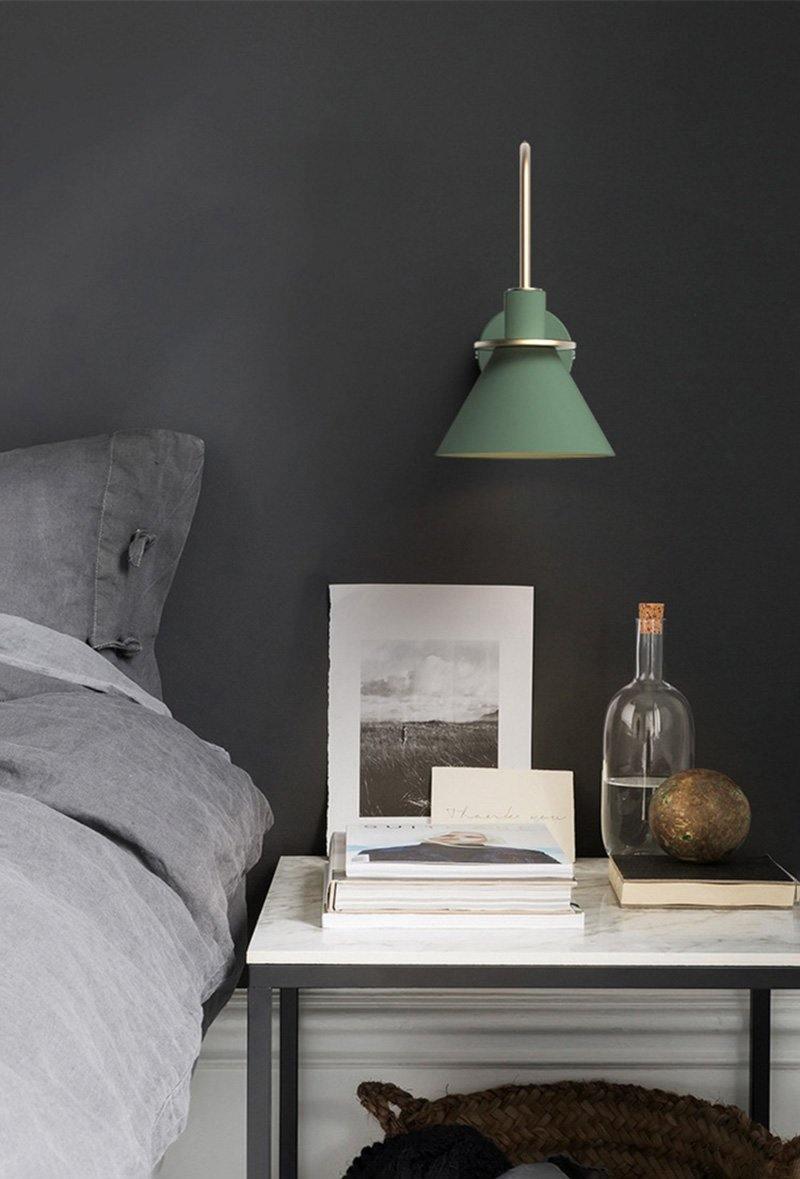Nordic Metal Wall Sconce | Iron | Black, Pink, White, Green, Grey, Yellow