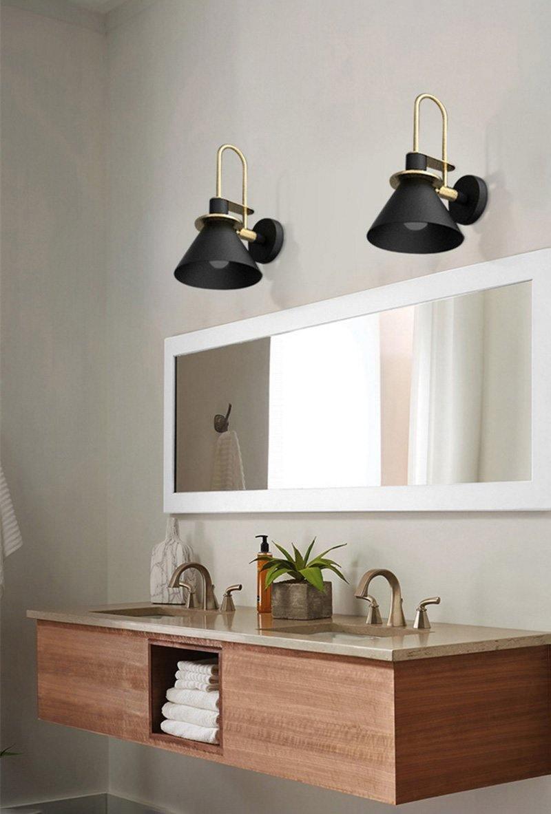 Nordic Metal Wall Sconce | Iron | Black, Pink, White, Green, Grey, Yellow
