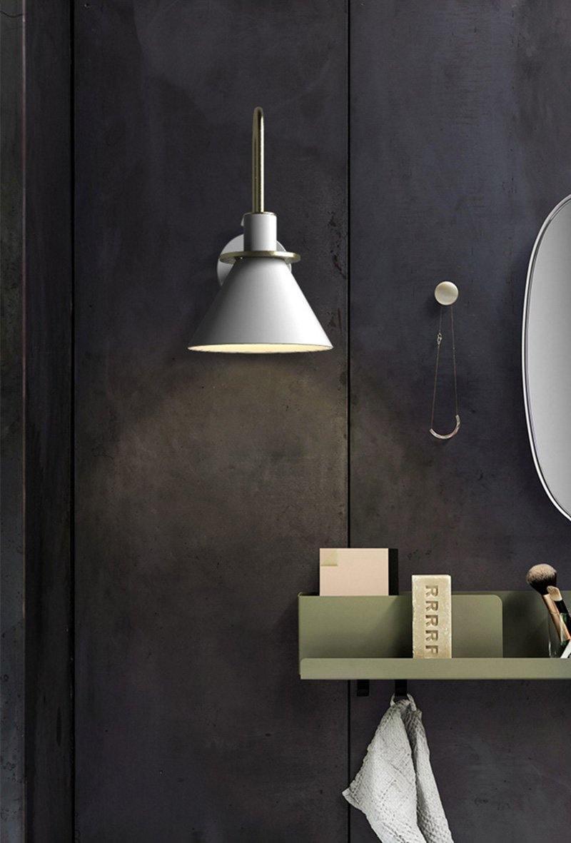 Nordic Metal Wall Sconce | Iron | Black, Pink, White, Green, Grey, Yellow