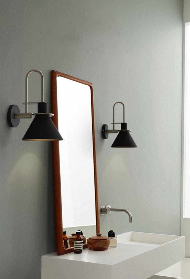 Nordic Metal Wall Sconce | Iron | Black, Pink, White, Green, Grey, Yellow