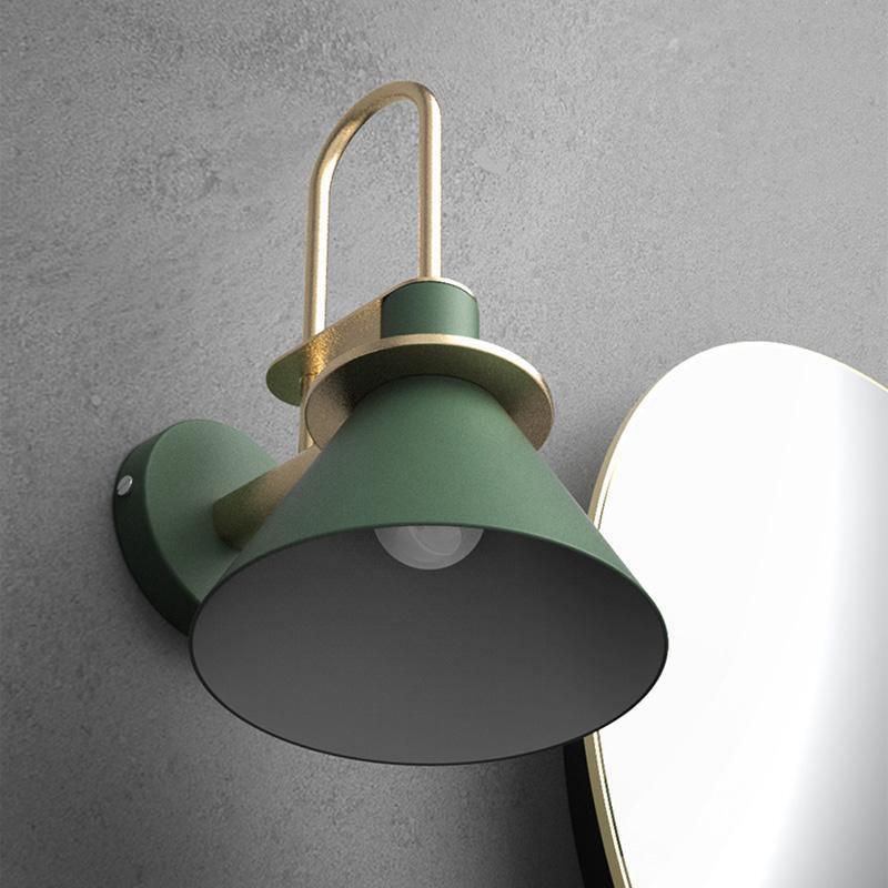 Nordic Metal Wall Sconce | Iron | Black, Pink, White, Green, Grey, Yellow