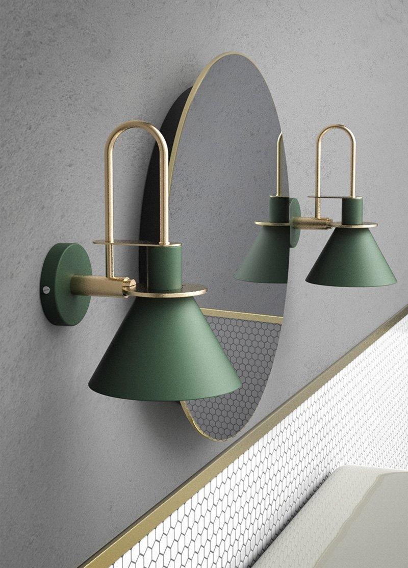 Nordic Metal Wall Sconce | Iron | Black, Pink, White, Green, Grey, Yellow