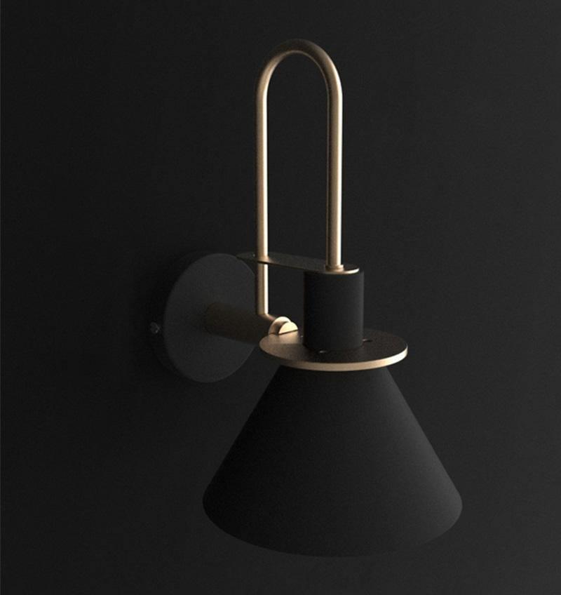 Nordic Metal Wall Sconce | Iron | Black, Pink, White, Green, Grey, Yellow