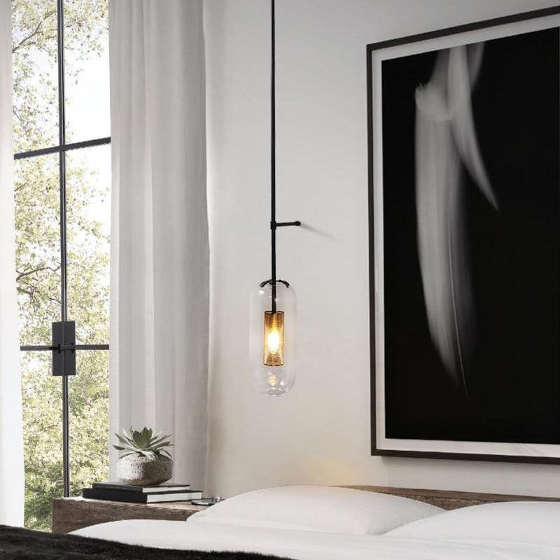Vadim Wall Lamp Set | Glass & Metal | Black or Gold