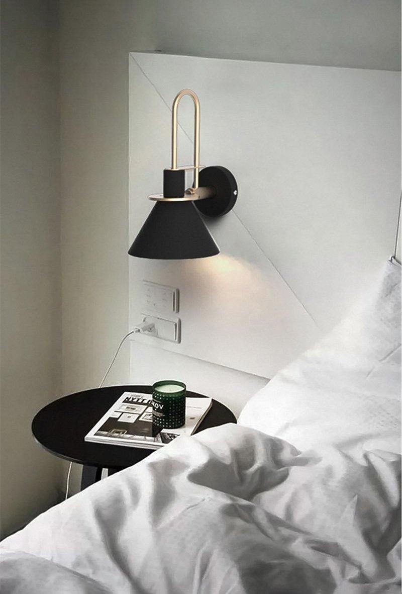 Nordic Metal Wall Sconce | Iron | Black, Pink, White, Green, Grey, Yellow