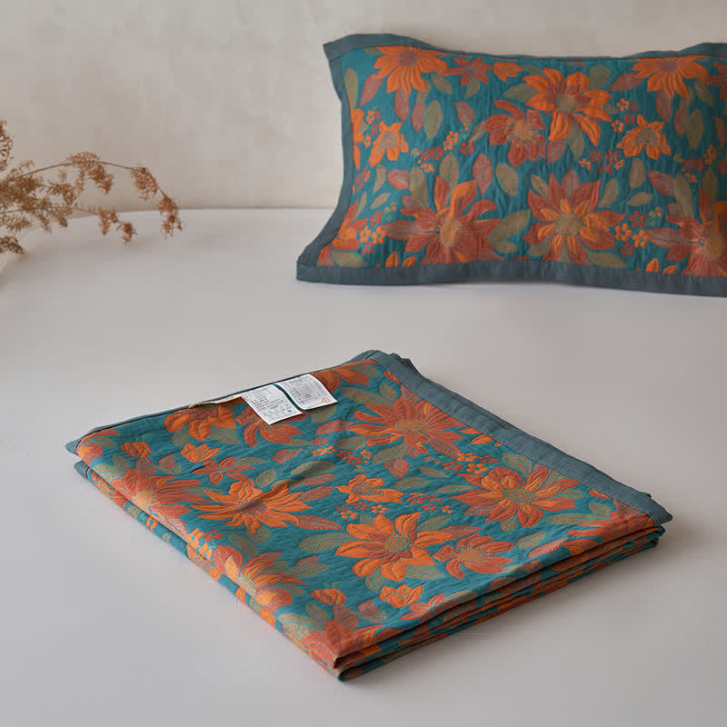 Floral Quilt | 100% Organic Cotton | Full, Queen, King Sizes