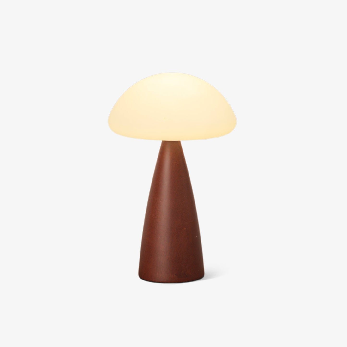 Clara Mushroom Table Lamp | Wood, Acrylic, Metal | Walnut Color