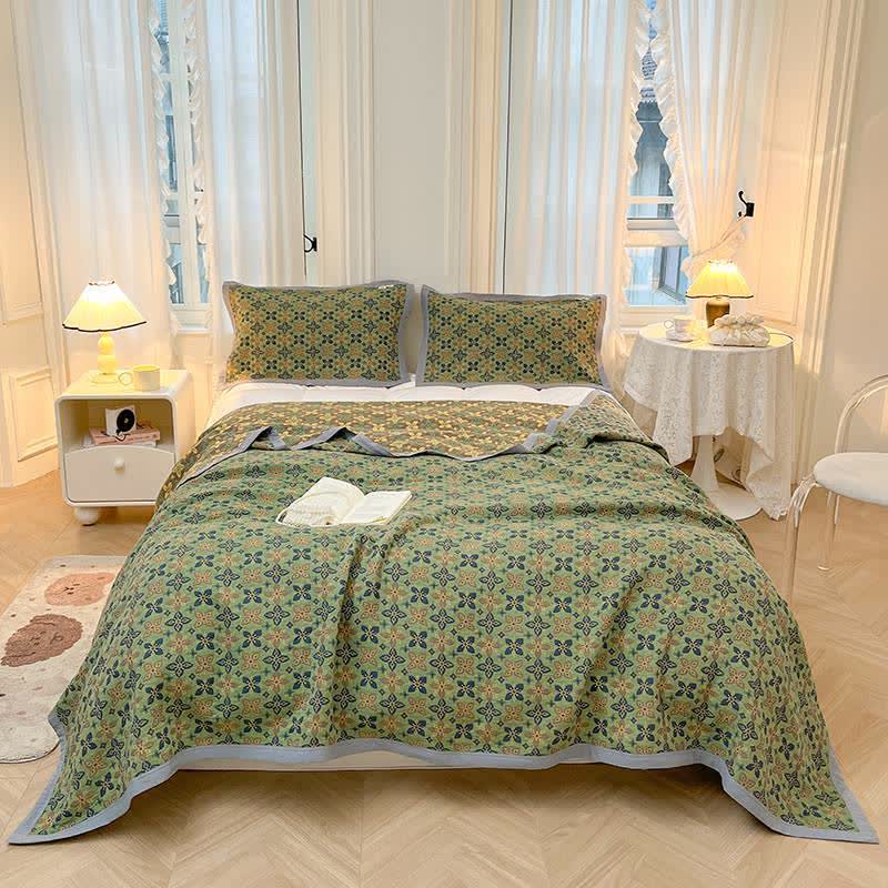 Cotton Quilted Coverlet | Eco-Friendly Pure Cotton | Available in Full, Queen, King Sizes