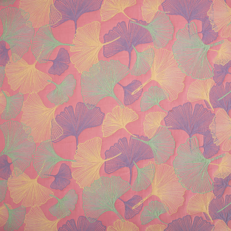Ginkgo Leaf Quilt | 100% Organic Cotton Gauze | Full, Queen, Cal King, King Sizes