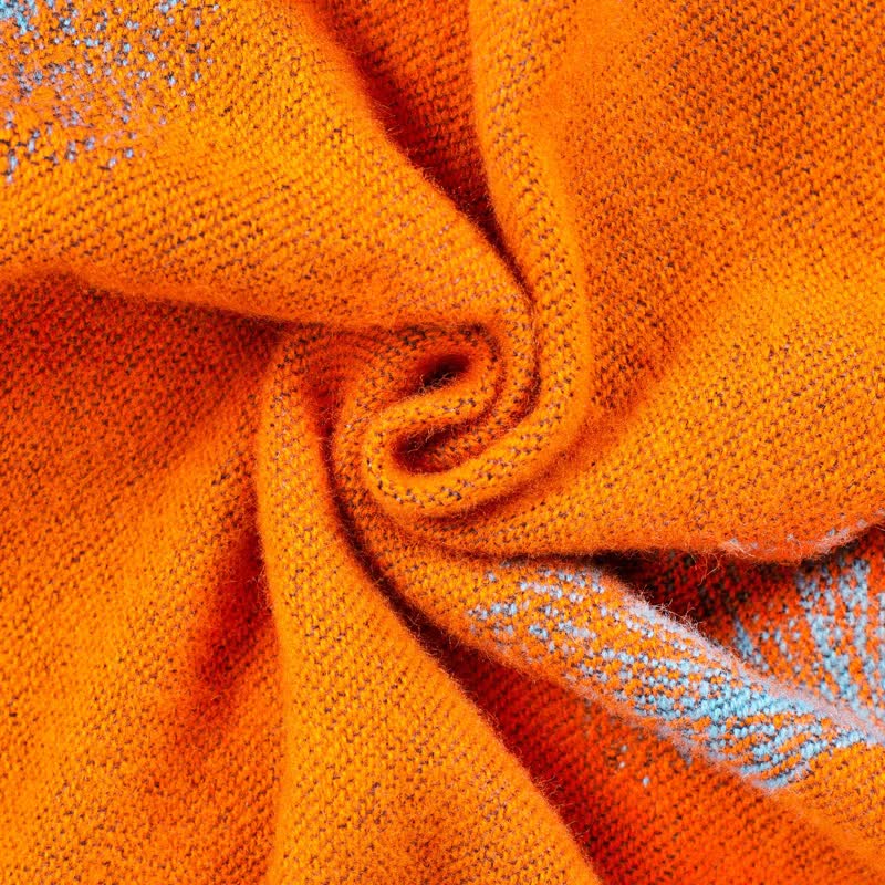 Ginkgo Leaf Travel Shawl | Soft Acrylic | 51" x 59"