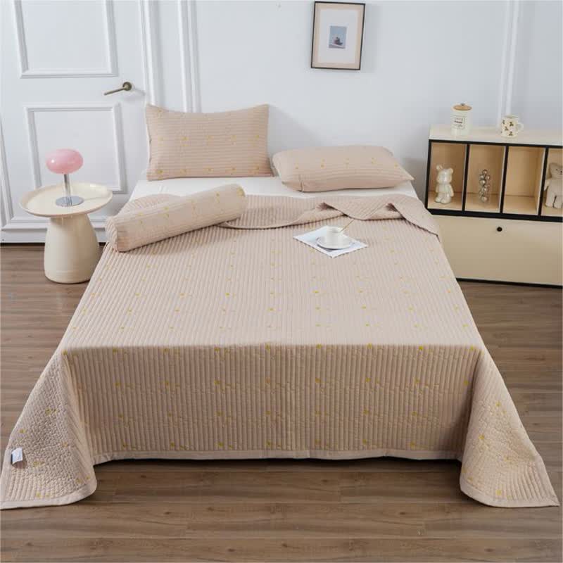 Moon & Star Quilt Set | Premium Polyester | Queen Size, 2 Pillowcases
