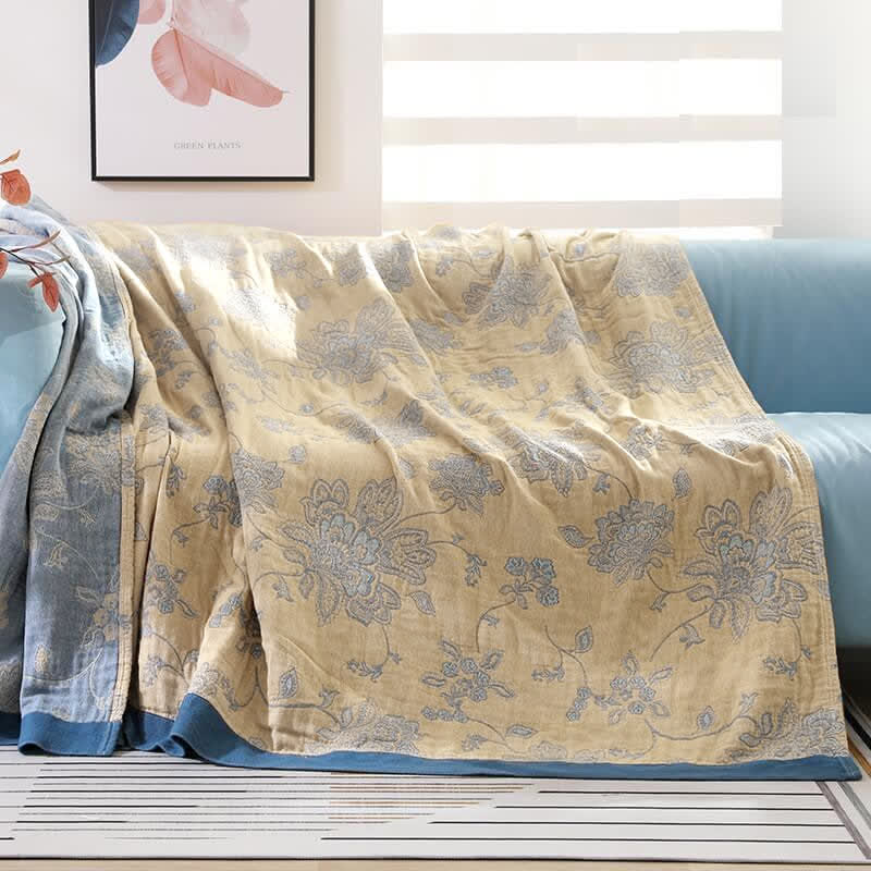 Cotton Reversible Quilt | Flower Print | Full/Queen Size