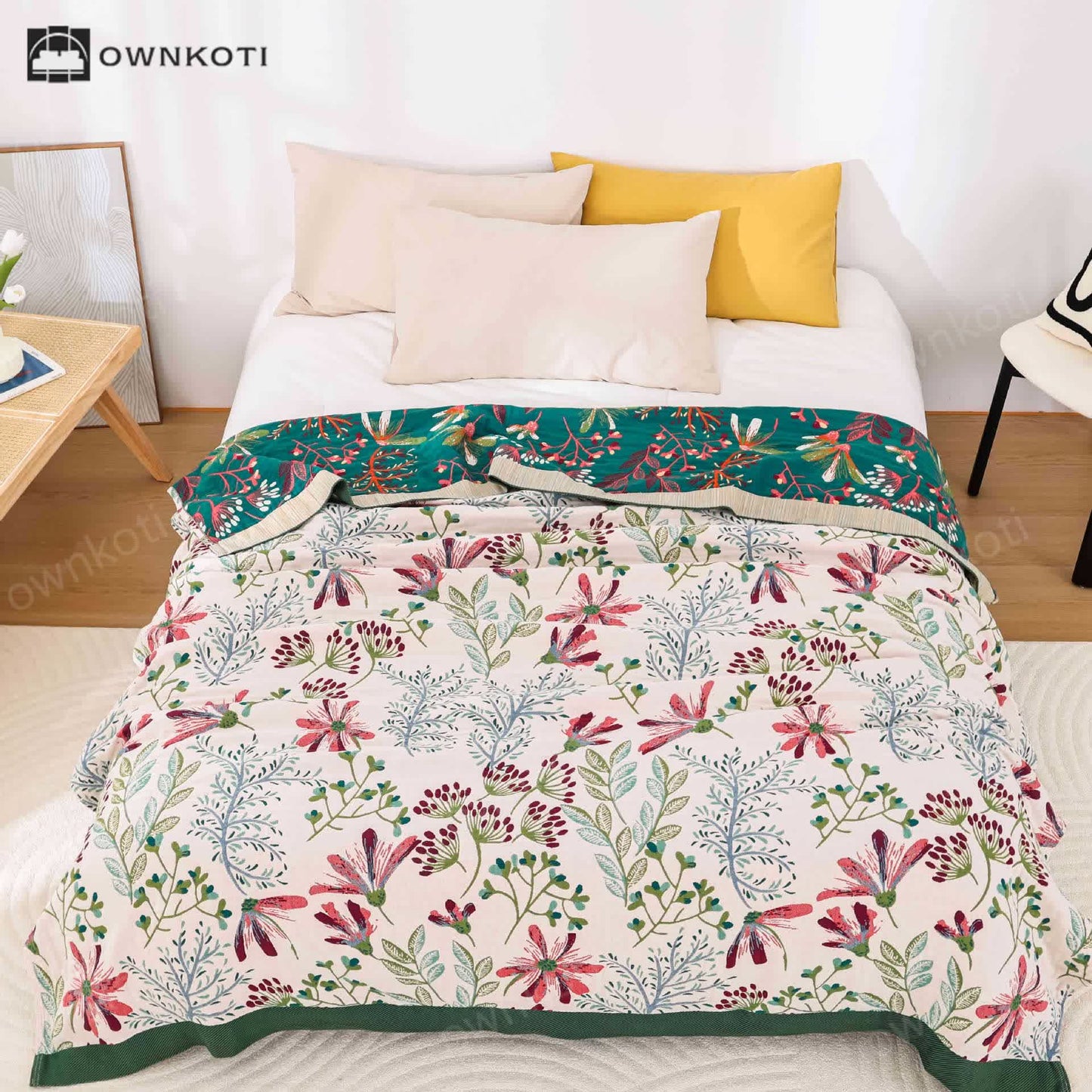 Cotton Gauze Sofa Blanket | Eco-Friendly & Soft | 79" x 90"