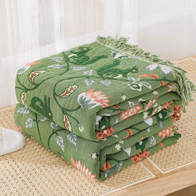 Reversible Cotton Quilt | Eco-Friendly Floral Prints | Multiple Sizes