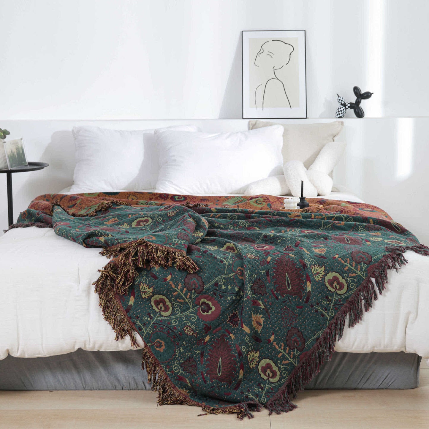Bohemian Floral Quilt | 100% Cotton Gauze | Available in Full, Queen, King Sizes
