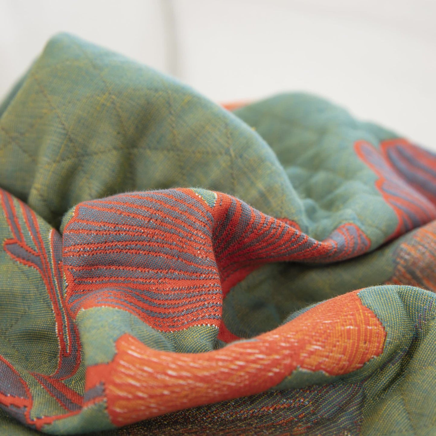 Cotton Gauze Pillowcases | Jacquard Ginkgo Leaf Design | Set of 2