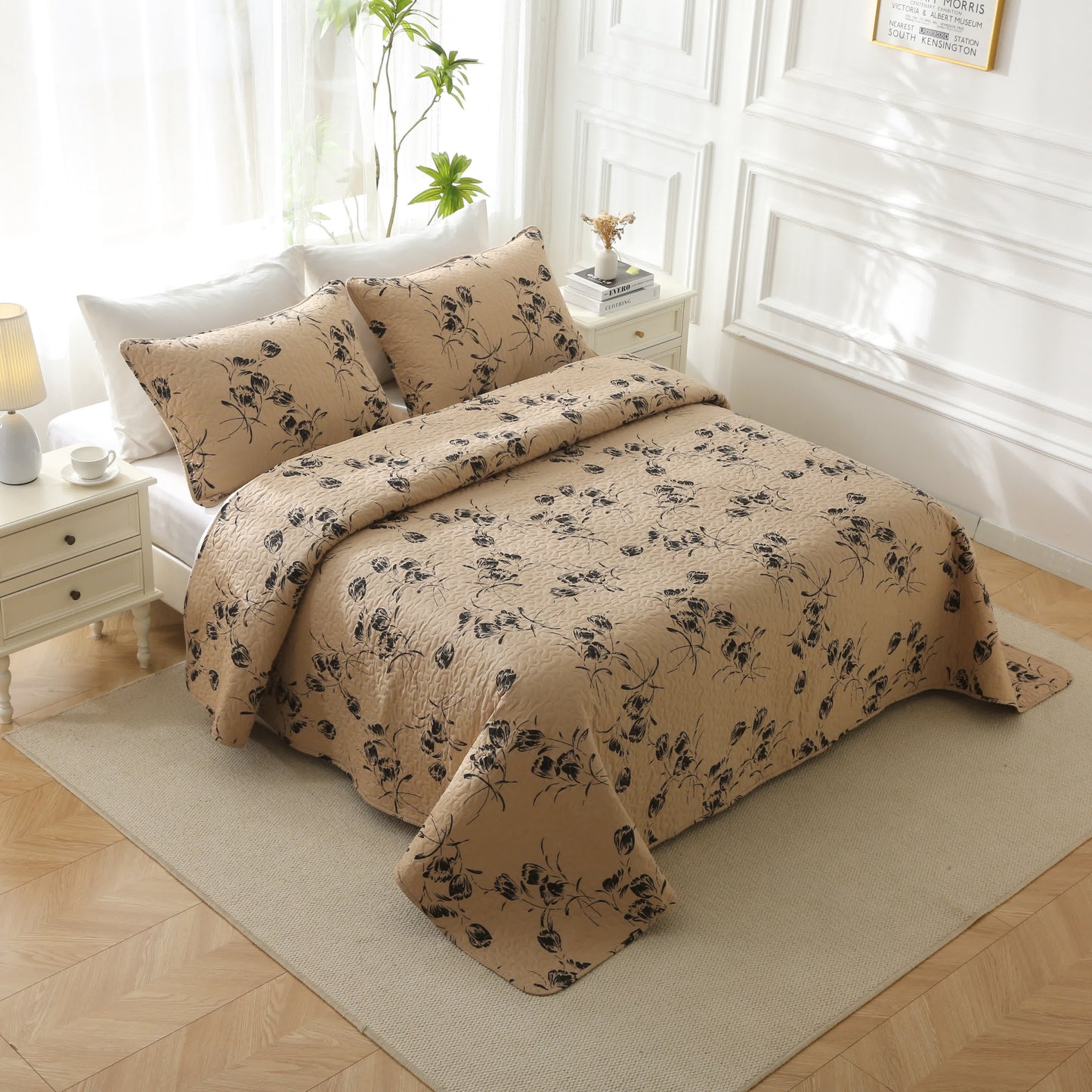Floral Bedding Set | 100% Cotton | Quilt & Pillowcases