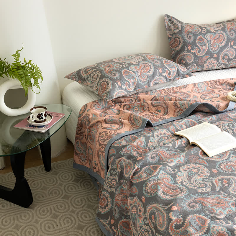 Cotton Gauze Summer Quilt | Eco-Friendly 100% Cotton | Available in Queen, Cal King, and King Sizes