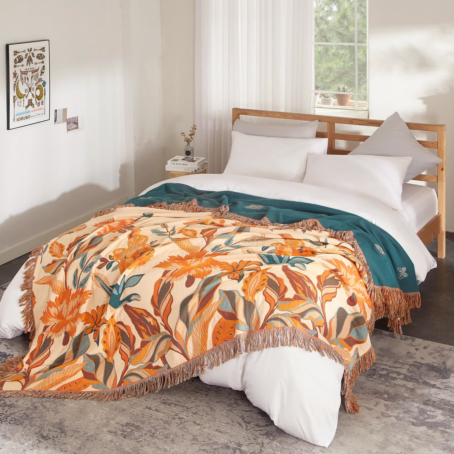 Floral Quilt | Eco-Friendly Cotton Gauze | Full/Queen Size