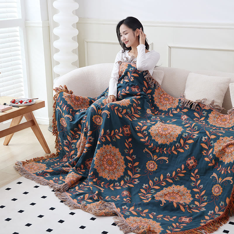 Floral Reversible Quilt | 100% Organic Cotton | Full/Queen Size