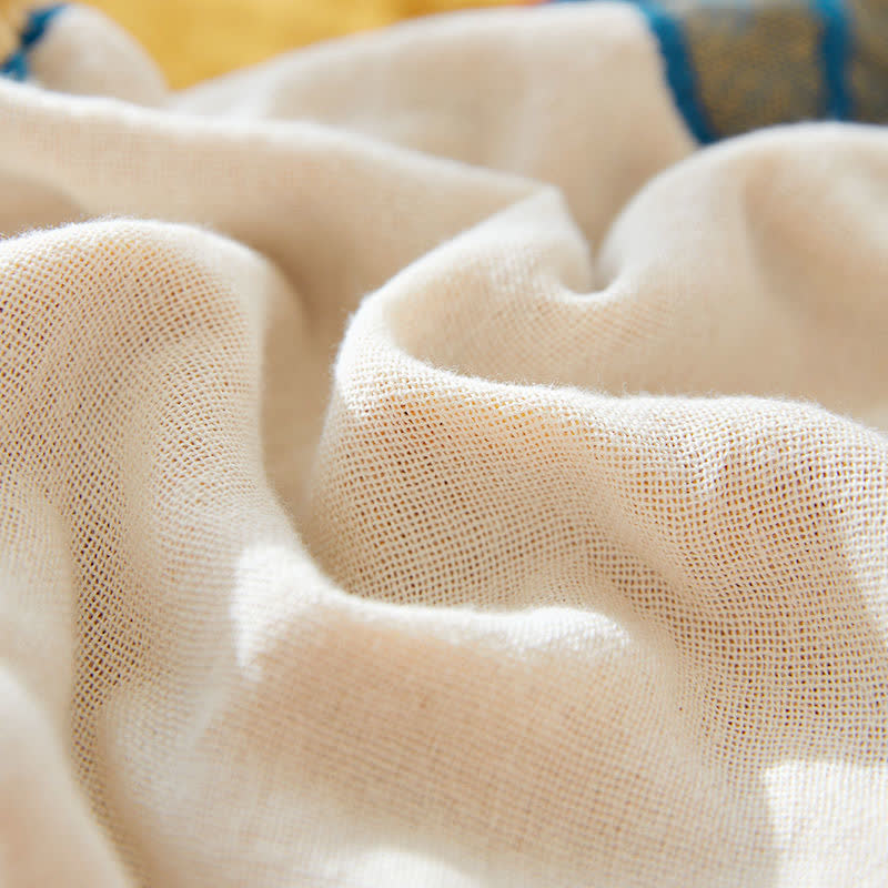 Five Layer Cotton Gauze Quilt | Eco-Friendly Floral Design | Full/Queen Size
