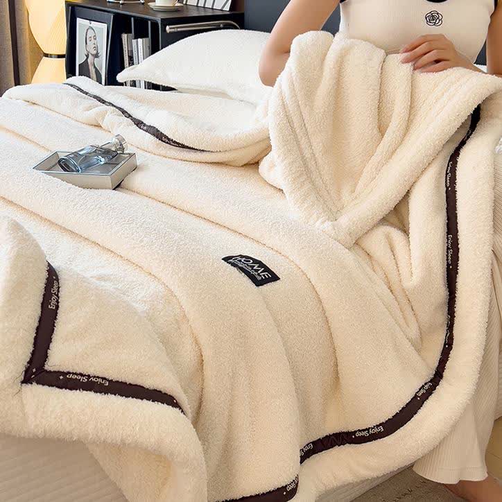 Fluffy Fleece Throw Blanket | Soft Polyester | Full Size 71"W x 86"L