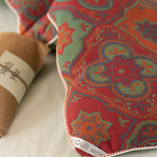 Vintage Jacquard Cotton Quilt | Soft Cotton Gauze | Full/Queen Size