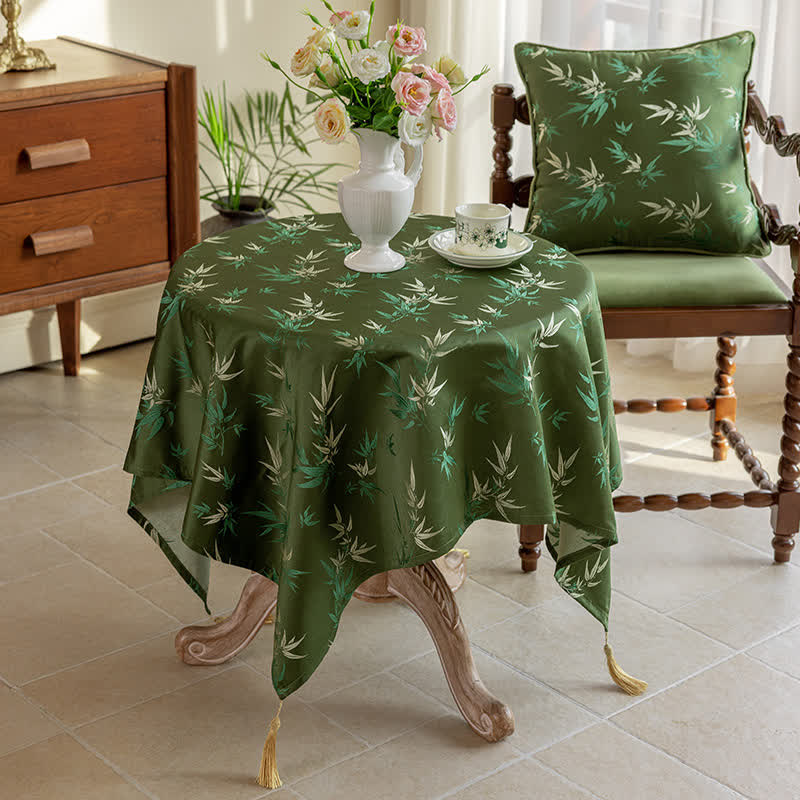 Rustic Bamboo Tablecloth | Soft Polyester | Multiple Sizes Available