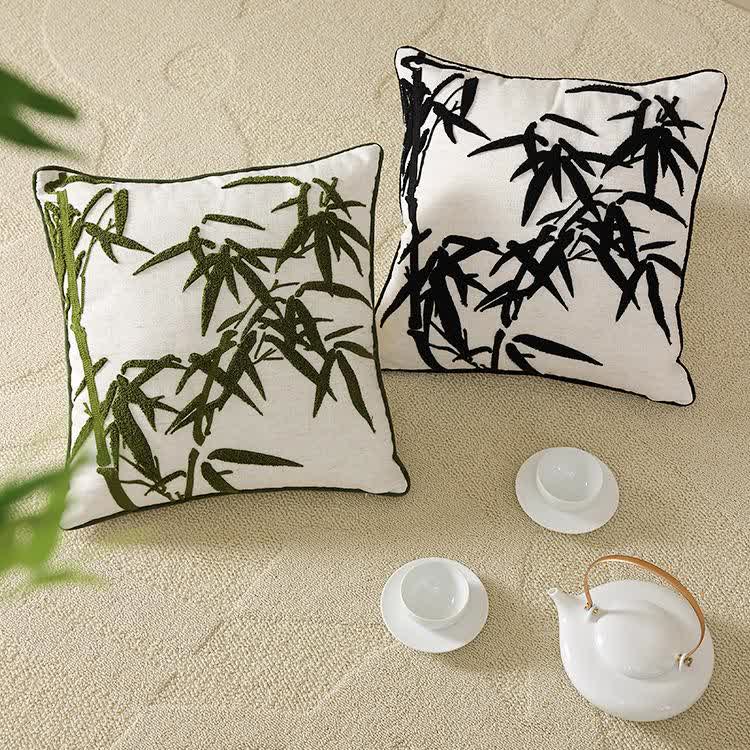 Bamboo Decorative Pillowcase | Soft Polyester | 18"x18"