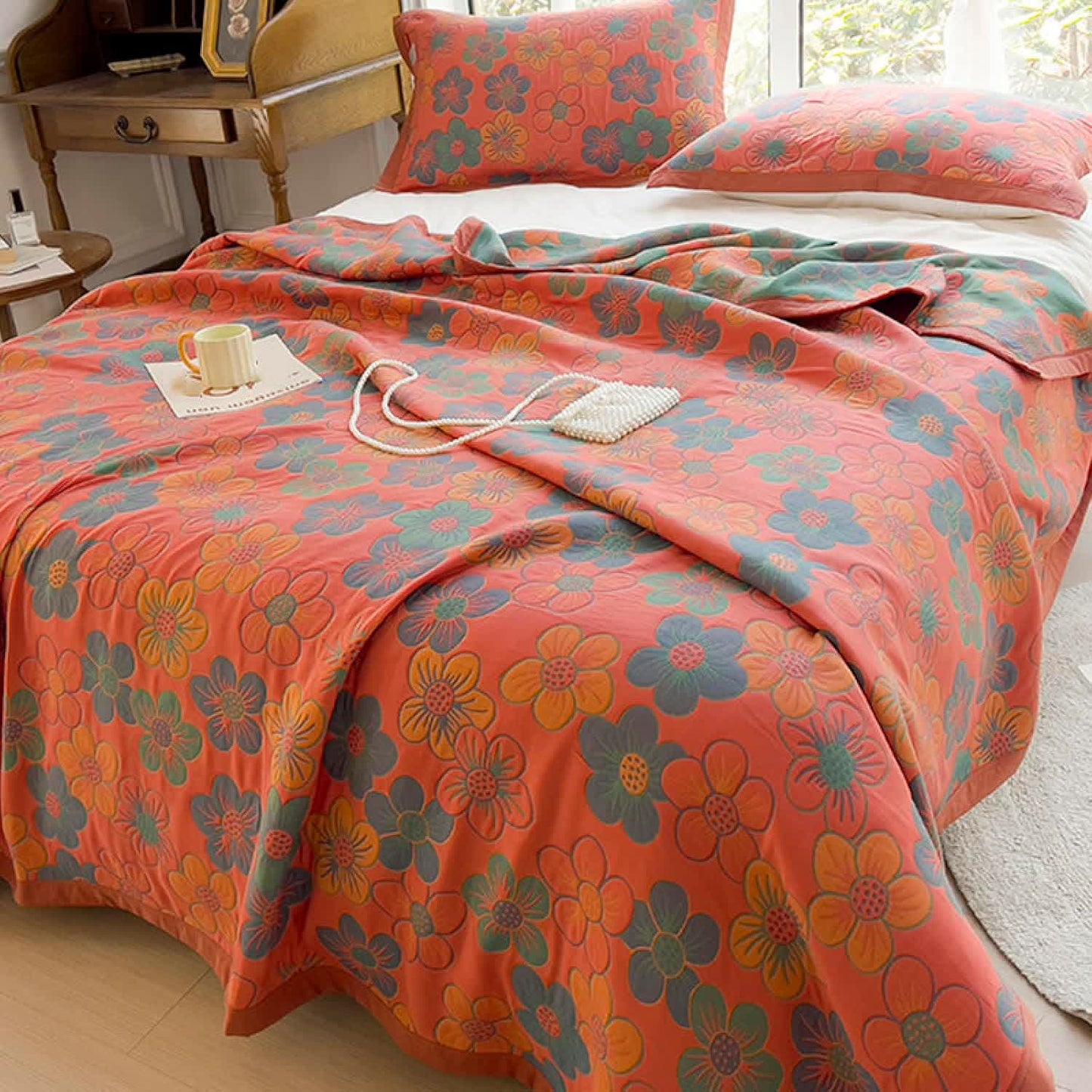 Jacquard Quilt | 100% Combed Cotton | Reversible | Full/Queen/King Sizes