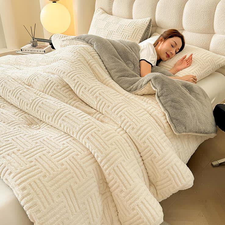 Fluffy Fleece Winter Blanket | Double-Sided Microfiber Velvet | Available in Twin, Full, Queen, King Sizes