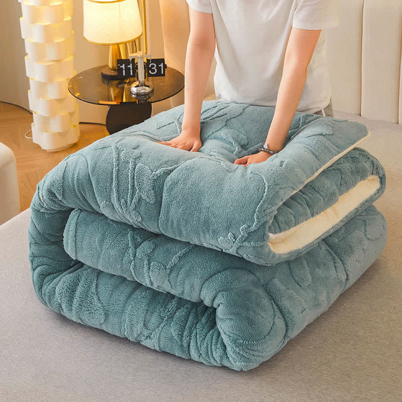 Ginkgo Leaf Winter Quilt Blanket | Jacquard Polyester | Multiple Sizes