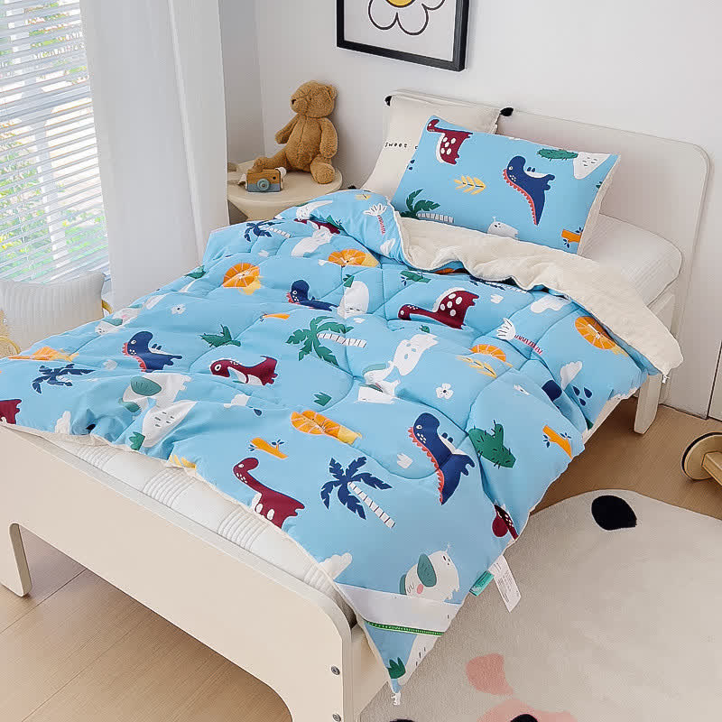 Toddler Quilt | Cotton | Fluffy Animal Prints | 47" x 59"