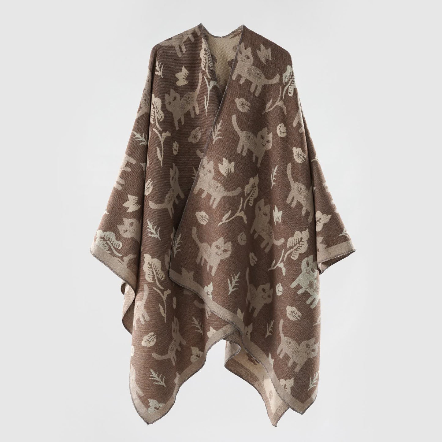 Cat Shawl Cape | Soft Breathable Fabric | Vintage Design