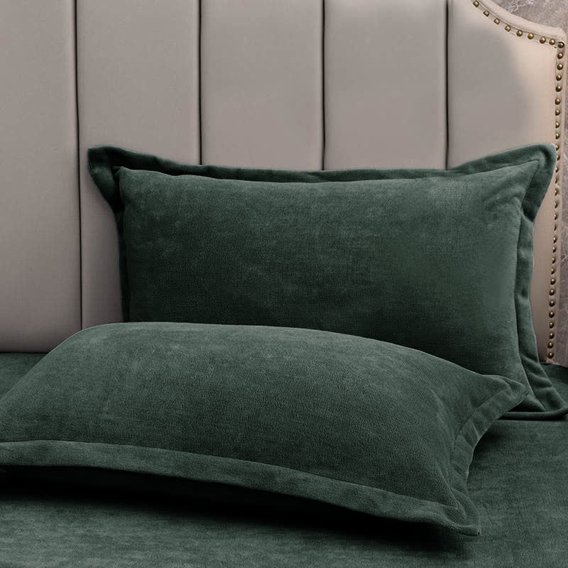 Velvety Decorative Pillowcases | Soft Polyester | Set of 2