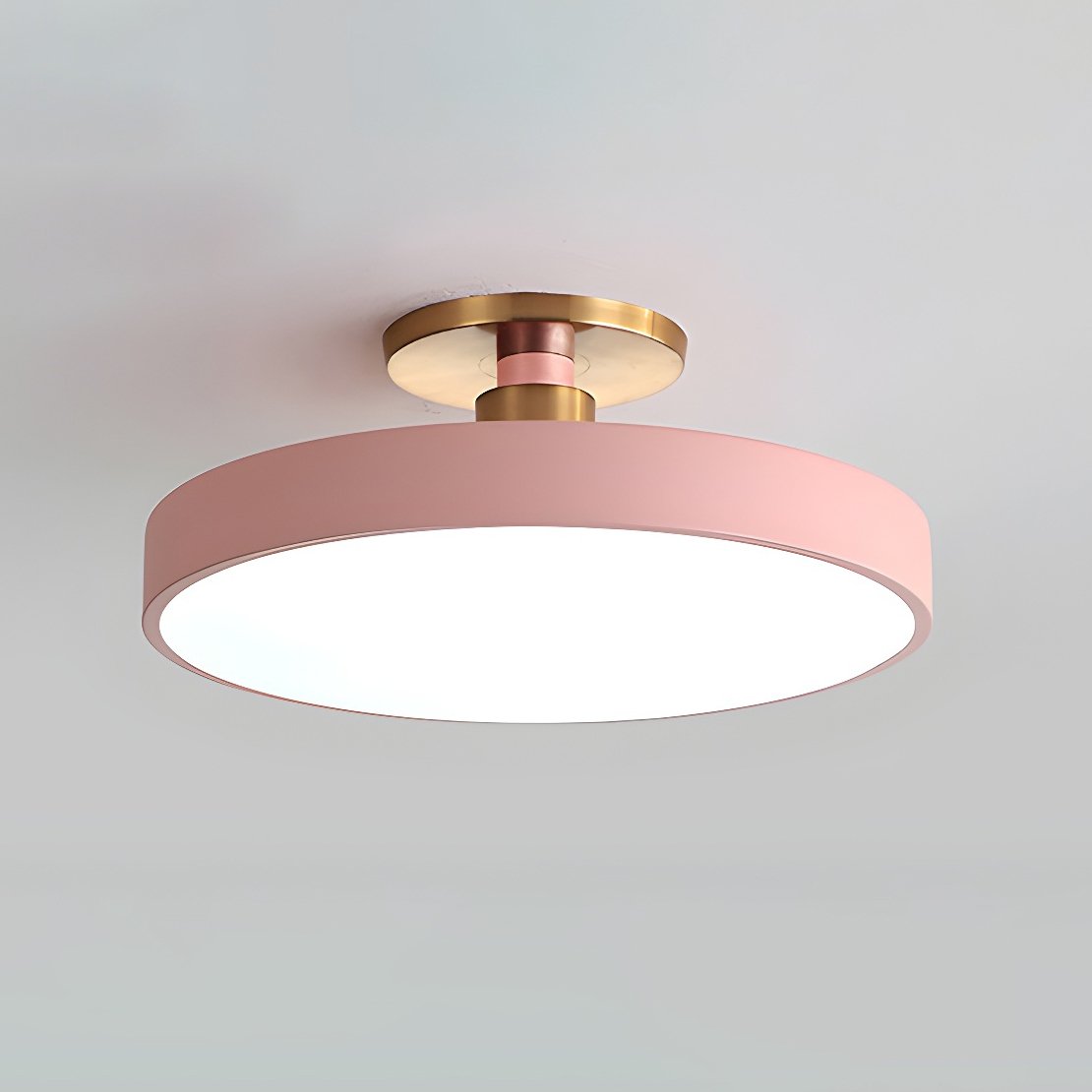 Isla Flush Mount Ceiling Lamp | Black and Gold Metal | 30cm or 40cm Diameter