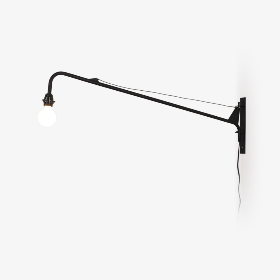 Petite Potence Wall Lamp | Metal & Glass | Black & White