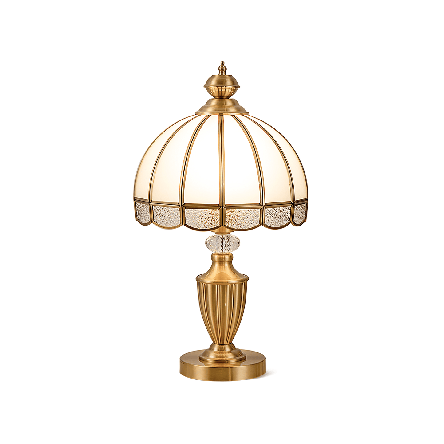 Clarissa Table Lamp | Brass & Glass | White Shade