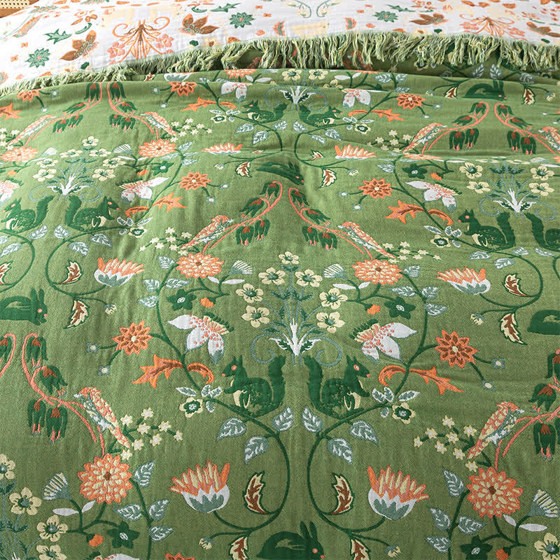 Reversible Cotton Quilt | Eco-Friendly Floral Prints | Multiple Sizes