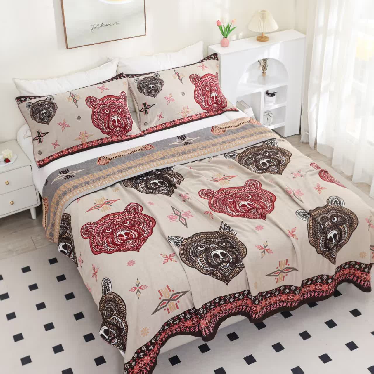 Vintage Cotton Gauze Quilt | Eco-Friendly 100% Cotton | Full/Queen Size Options