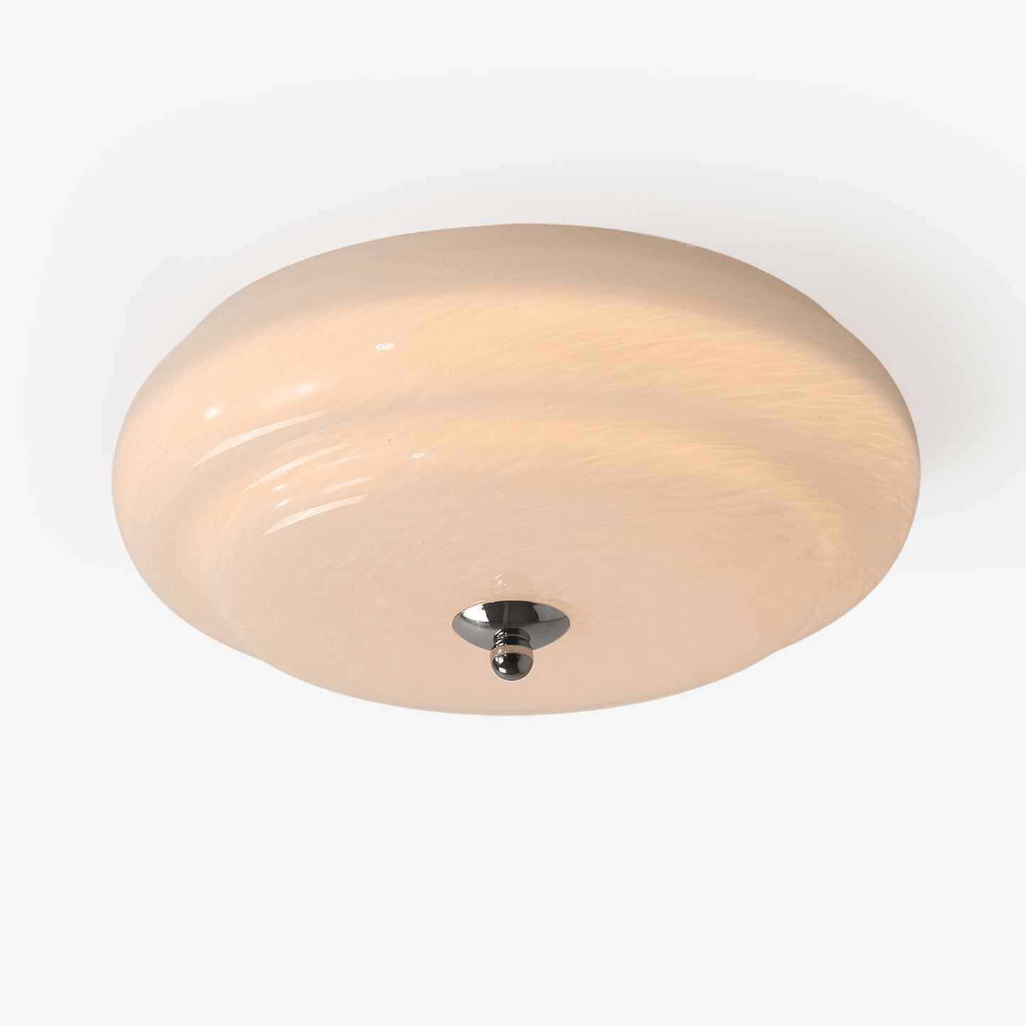 Noble Ceiling Lamp | Glass & Metal | Chrome & White