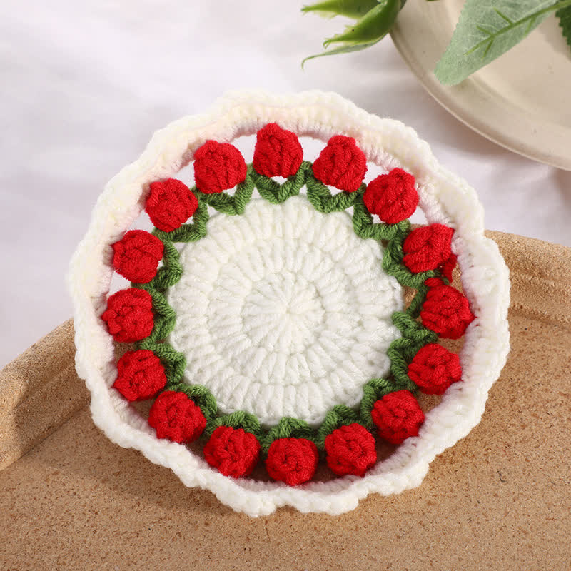 Handmade Crochet Coaster Set | High-Quality Yarn | Available in 1, 2, 4, or 5 Pieces