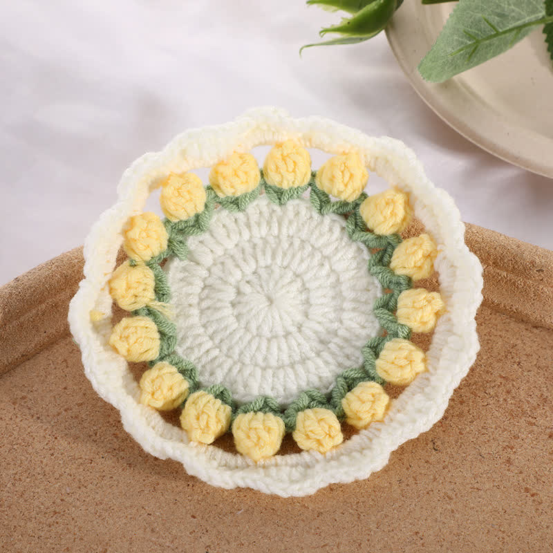 Handmade Crochet Coaster Set | High-Quality Yarn | Available in 1, 2, 4, or 5 Pieces