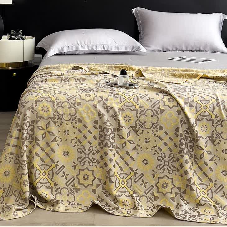 Bamboo Fiber Quilt | Jacquard Vintage Design | Full/Queen Size