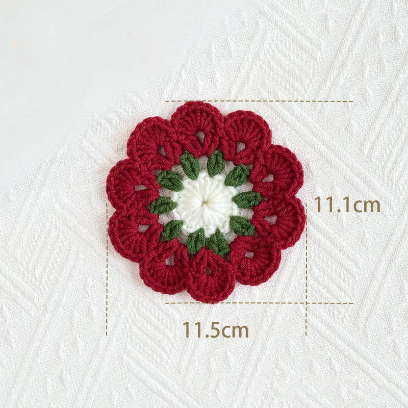 Handmade Crochet Yarn Coaster | Eco-Friendly Design | Available in 1, 2, 4, or 8 Pieces