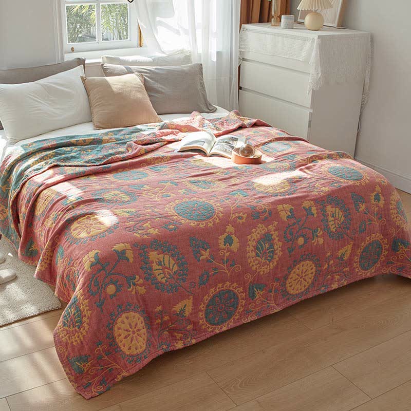 Cotton Quilt | Colorful Flower Print | Full/Queen Size
